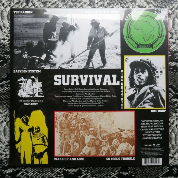 Bob Marley & The Wailers Survival LP ~ Ltd Ed 180g Clear Vinyl ~ New/Sealed! - Picture 3 of 3